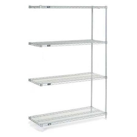 Nexel ate Wire Shelving Add-On, Silver Epoxy, 24W X 14D X 86H A14248EP
